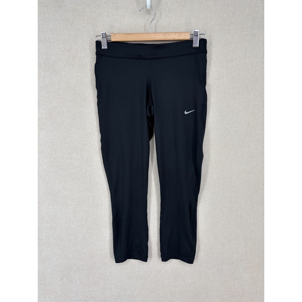 Nike Leggings Womens Small Black Dri-FIT Running Relay Crop Capri